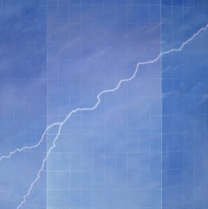 ガラスの建物全体の稲妻